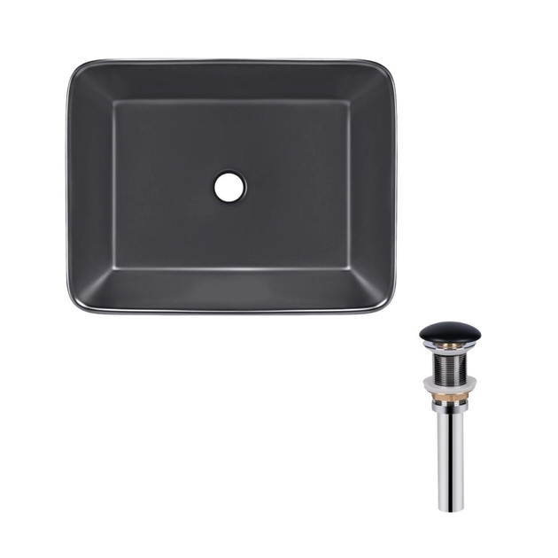 Раковина накладная Qtap Tern 480х370 прямоугольная, черная матовая (QT172074MBMBN47300) - Фото 4 Раковина накладная Qtap Tern 480х370 прямоугольная, черная матовая (QT172074MBMBN47300) - изображение 4