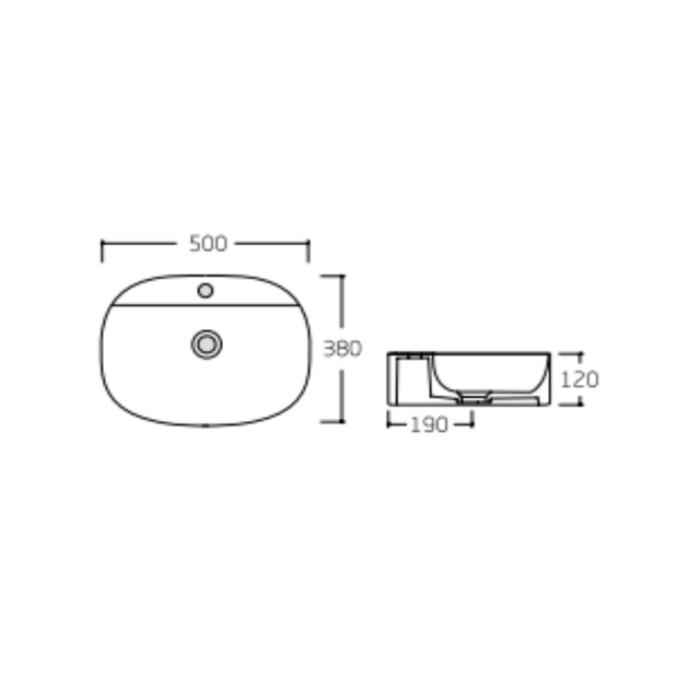 Раковина накладная Qtap Scorpio 500х380 овальная, белая (QT14116533W) - изображение 5