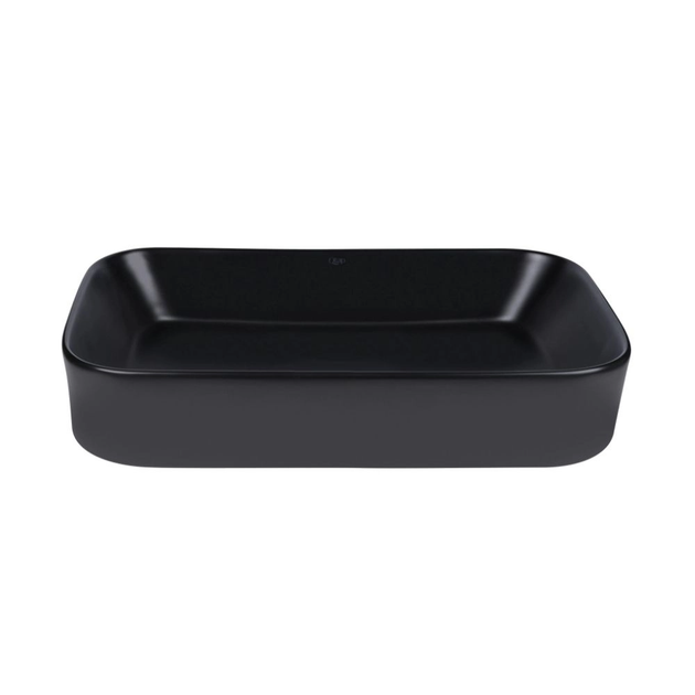 Раковина накладная Qtap Scorpio 545х400 прямоугольная, черная матовая (QT14112243MBN47298) - изображение 2