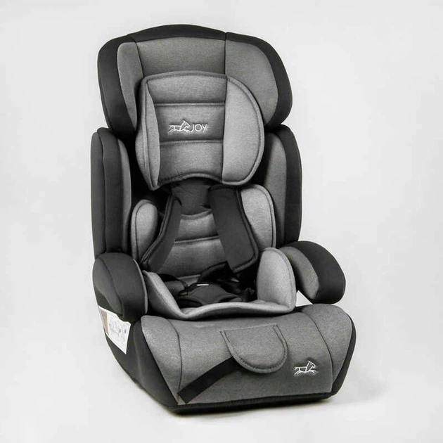 Универсальное детское автокресло JOY 55890-GL группа 1/2/3 (9-36 кг, с бустером, серое) - изображение 5
