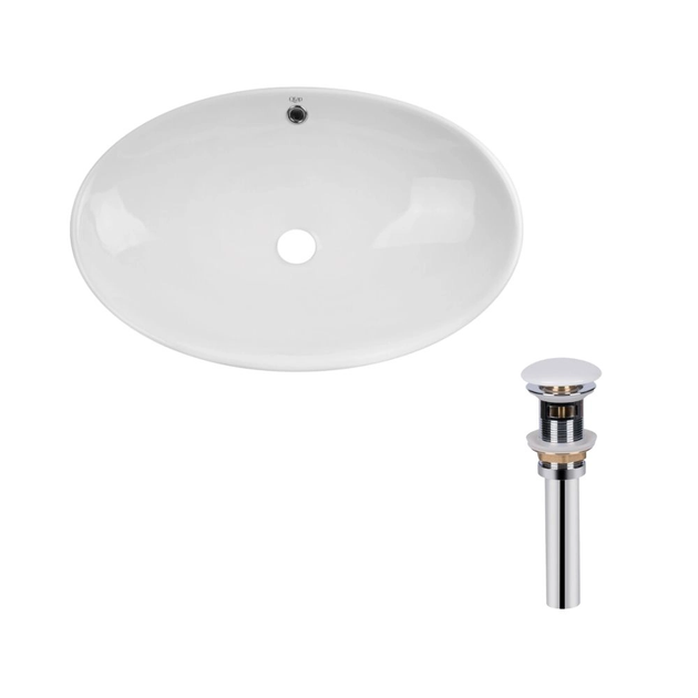 Раковина накладная Qtap Dove 630х415 овальная, белая (QT06113077WN47309) - изображение 4