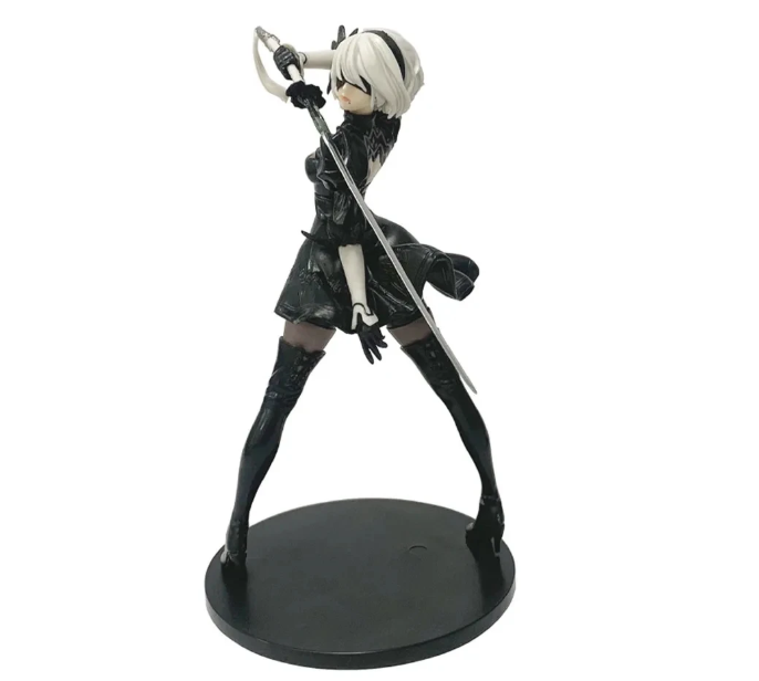 Фигурка коллекционная NieR: Automata YoRHa 2B (Ниер Автомата 2B) Аниме фигурка девушки-андроида с мечом на подставке, черный костюм - Фото 2 Фигурка коллекционная NieR: Automata YoRHa 2B (Ниер Автомата 2B) Аниме фигурка девушки-андроида с мечом на подставке, черный костюм - изображение 2