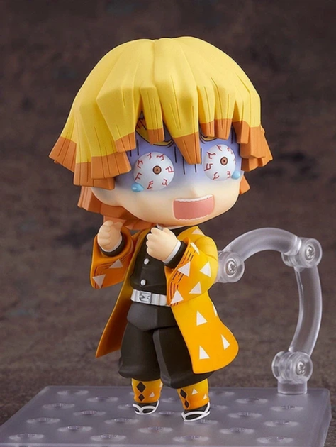Коллекционная фигурка статуэтка Зеницу Агацума Zenitsu Agatsuma Demon Slayer: Kimetsu no Yaiba Nendoroid аниме минифигурка, 10 см - изображение 3