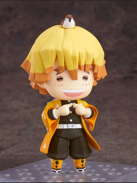 Коллекционная фигурка статуэтка Зеницу Агацума Zenitsu Agatsuma Demon Slayer: Kimetsu no Yaiba Nendoroid аниме минифигурка, 10 см - изображение 5