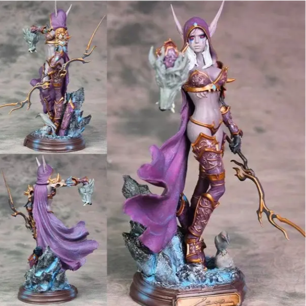 Фигурка Sylvanas Windrunner Ghost Queen World of Warcraft / Сильвана Ветрокрыла Варкрафт / Статуэтка BauTech Tribal Queen Sylvanas – коллекционная аниме фигура Королевы Сильваны 22 см на подставке - изображение 6