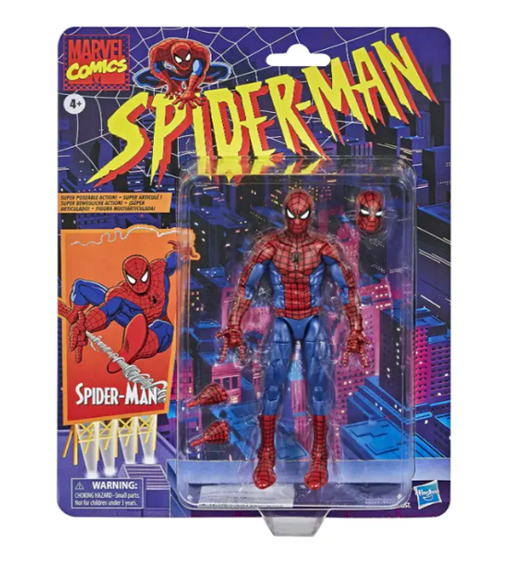 Коллекционная экшн-фигурка Spider-Man Marvel Legends Retro 90s – Человек-Паук Серия Легенд Ретро, 15 см - Фото 6 Коллекционная экшн-фигурка Spider-Man Marvel Legends Retro 90s – Человек-Паук Серия Легенд Ретро, 15 см - изображение 6