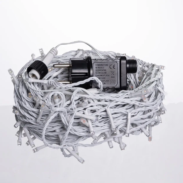 Гирлянда Нить уличная 30 м 300 LED Мультиколор белый провод гирлянда на улицу 8 режимов работы гирлянда нитка - изображение 6