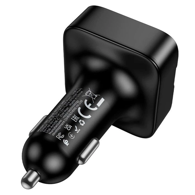 Модулятор Hoco E87 Bluetooth 5.4 зі швидким заряджанням 35W для автомобілів чорний - зображення 6
