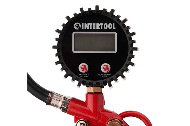 Пневмопистолет для подкачки колес Intertool 10 bar с цифровым манометром (PT-0508) - Фото 5 Пневмопистолет для подкачки колес Intertool 10 bar с цифровым манометром (PT-0508) - изображение 5