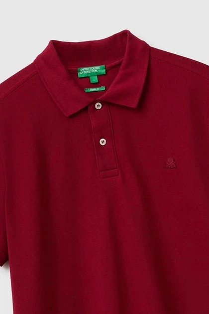 Поло Benetton 48(M) Бордовый (153541) - Фото 2 Поло Benetton 48(M) Бордовый (153541) - изображение 2