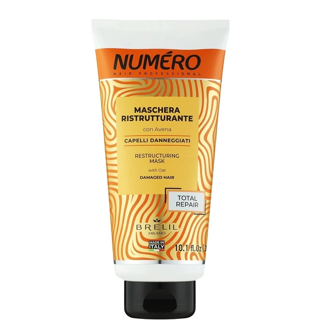 Крем-маска BRELIL Professional Avena Numero Restructuring Mask with Oats для відновлення волосся з витяжкою вівса 300 мл - Фото 1 Крем-маска BRELIL Professional Avena Numero Restructuring Mask with Oats для відновлення волосся з витяжкою вівса 300 мл - зображення 1