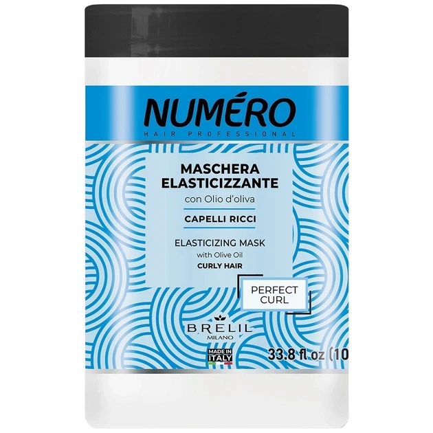 Маска BRELIL Professional Curly Numero Elasticizing & Frizz-Free Mask with Olive Oil для кучерявого волосся з оливковою олією 1000 мл - Фото 1 Маска BRELIL Professional Curly Numero Elasticizing & Frizz-Free Mask with Olive Oil для кучерявого волосся з оливковою олією 1000 мл - изображение 1