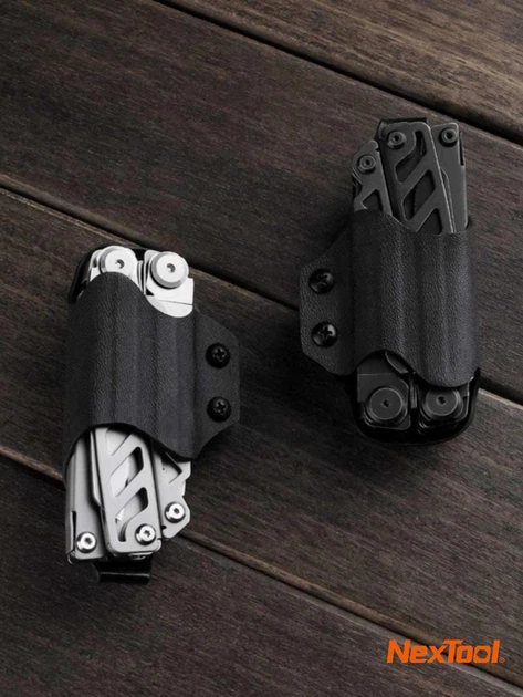 Чехол кобура из Kydex для мультитула NexTool Flagship Pro NE20141 EDC на ремень с поясной клипсой, черный - изображение 4