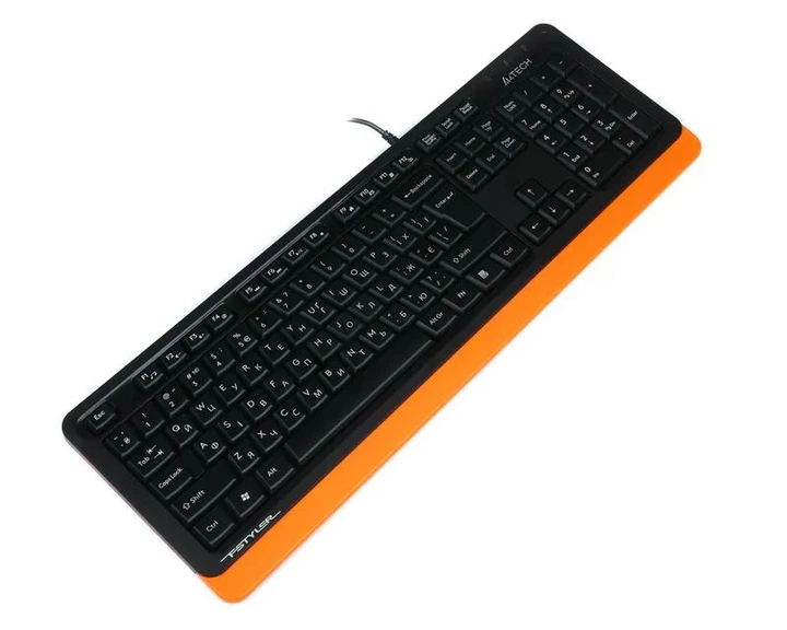 Клавиатура A4Tech FKS10 (Orange) Fstyler, USB, цвет черный+оранжевый - изображение 4