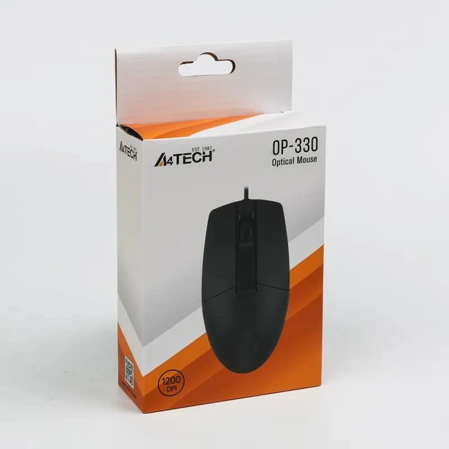 Мышь A4Tech OP-330 USB, черная - изображение 6