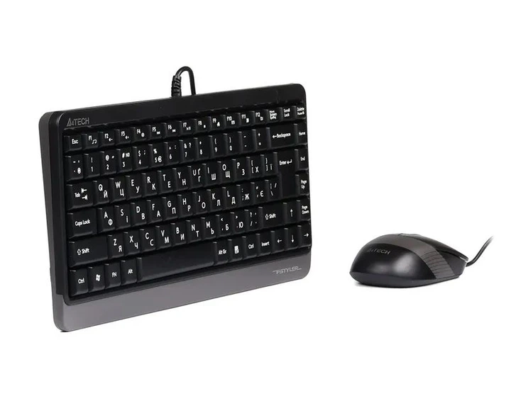 Комплект клавиатура+мышка A4Tech F1110 (Grey) Fstyler, проводной, USB, черно-серый - изображение 3