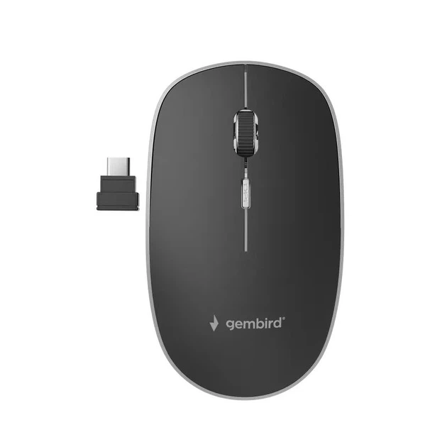 Беспроводная оптическая мышка Gembird MUSW-4BSC-01, Type-C, 1600 dpi, бесшумная, черная - Фото 1 Беспроводная оптическая мышка Gembird MUSW-4BSC-01, Type-C, 1600 dpi, бесшумная, черная - изображение 1
