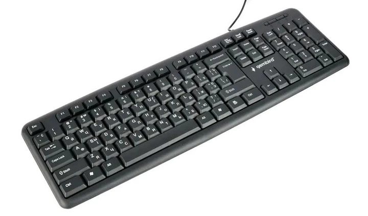 Клавиатура Gembird KB-U-103-UA, USB, украинская раскладка, черный цвет - изображение 2
