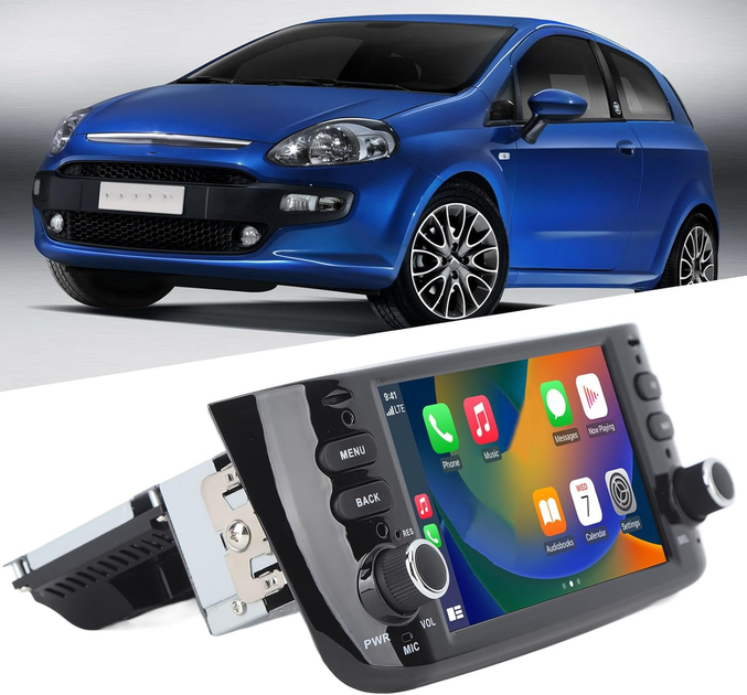Автомагнітола Android 13 для Fiat Linea Punto EVO 2012-2015: 6.2" IPS, 2/64GB, CarPlay, Android Auto, GPS, WiFi, Камера 1080p - зображення 9