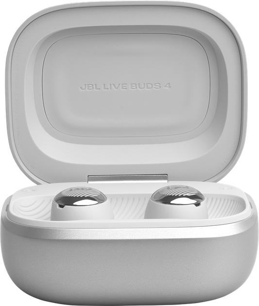 Навушники JBL Live Buds 4 Silver (JBLLIVEBUDS4SIL) - Фото 3 Навушники JBL Live Buds 4 Silver (JBLLIVEBUDS4SIL) - зображення 3