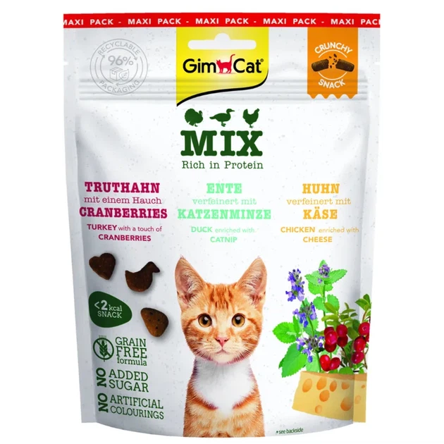 Вітамінізовані ласощі для котів GimCat Nutri Pockets Джимкет. суміш: індичка, качка та курка, 140 г - Фото 1 Вітамінізовані ласощі для котів GimCat Nutri Pockets Джимкет. суміш: індичка, качка та курка, 140 г - изображение 1