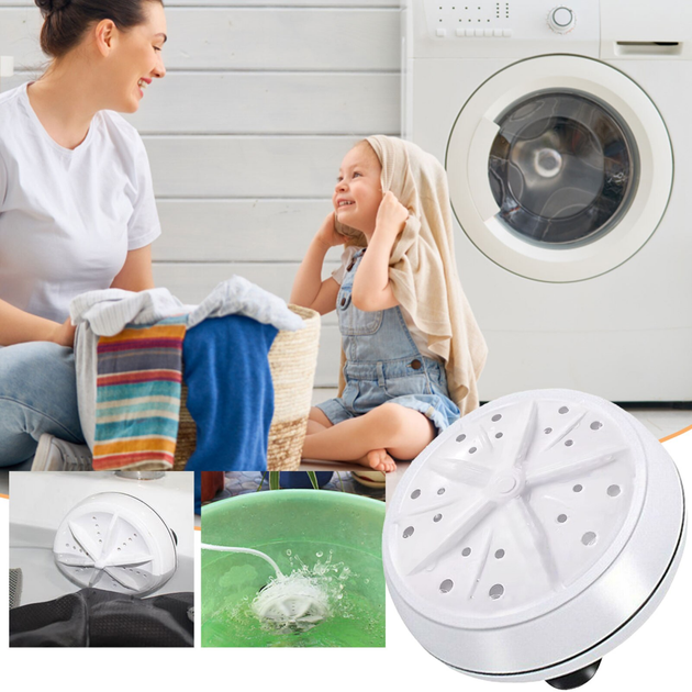 Портативная мини стиральная машина TURBINE WASH, 6Вт, от USB - изображение 2