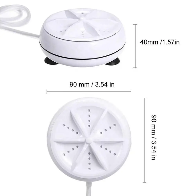 Портативная мини стиральная машина TURBINE WASH, 6Вт, от USB - изображение 8