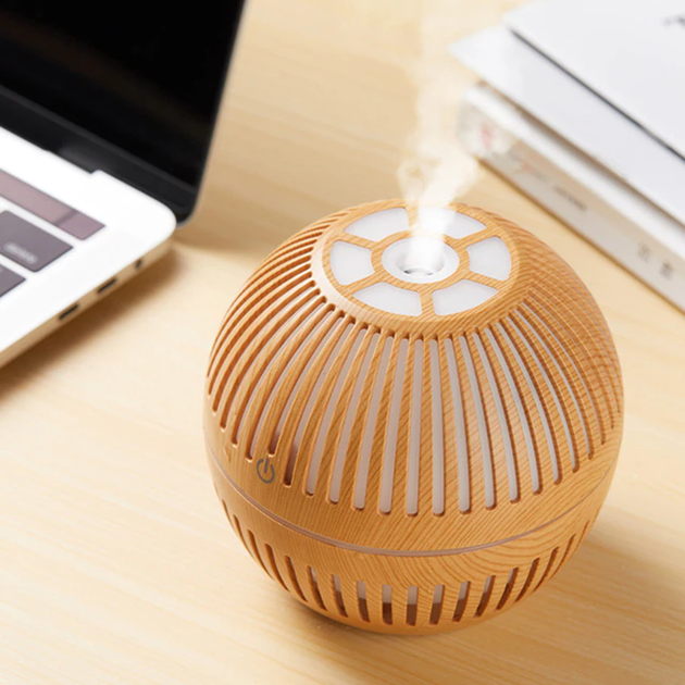 Увлажнитель воздуха с подсветкой 130мл, Мini USB humidifier, Светлое дерево / Ультразвуковой аромадиффузор - изображение 3