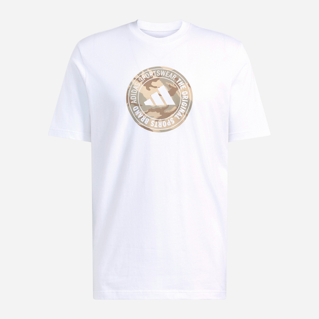 Футболка хлопковая длинная мужская Adidas Camo Circle Graphic T-Shirt KC7163 M Белая (4068804022075) - Фото 6 Футболка хлопковая длинная мужская Adidas Camo Circle Graphic T-Shirt KC7163 M Белая (4068804022075) - изображение 6