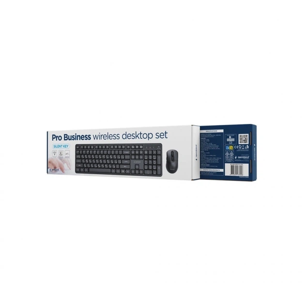 Комплект Gembird Silent Key Pro Business Wireless Black (KBS-WMS-01-CYRL) - Фото 4 Комплект Gembird Silent Key Pro Business Wireless Black (KBS-WMS-01-CYRL) - изображение 4