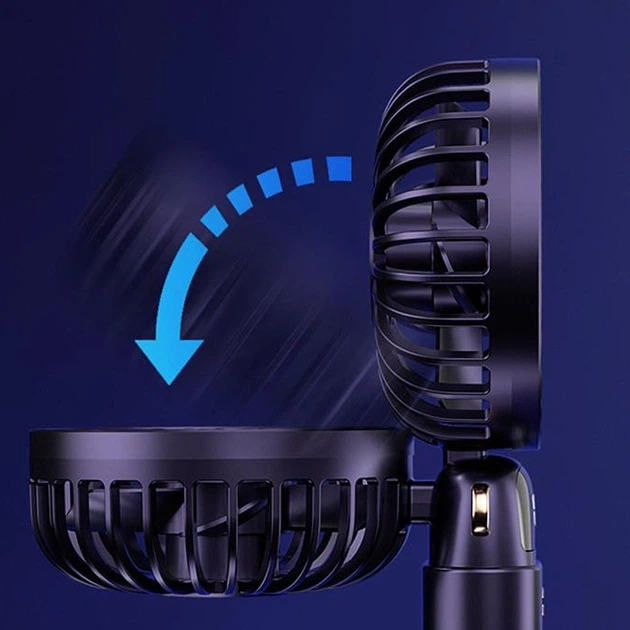 Ручний вентилятор із підставкою для телефону, Mini fan XL-880, Синій - Фото 7 Ручний вентилятор із підставкою для телефону, Mini fan XL-880, Синій - зображення 7