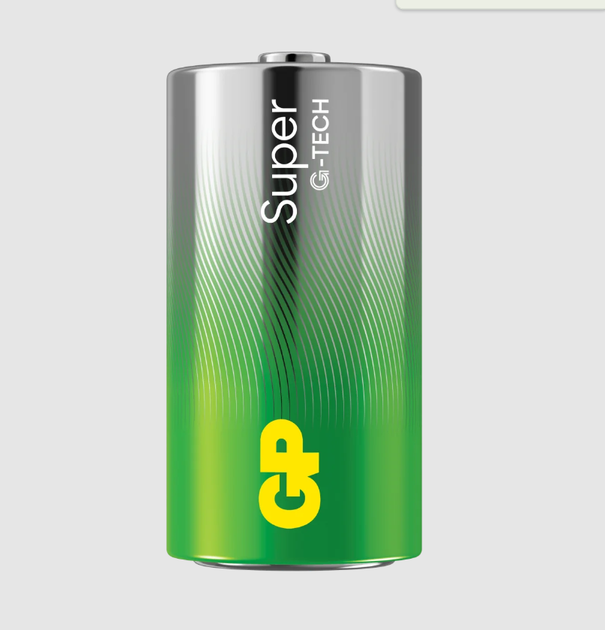 Батарейка мини бочка GP Super Alkaline LR14 14A 1.5V 2 шт. блистрее - Фото 2 Батарейка мини бочка GP Super Alkaline LR14 14A 1.5V 2 шт. блистрее - изображение 2