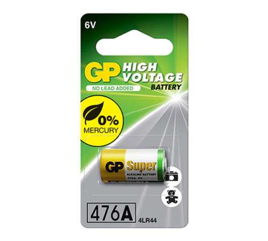 Батарейка высоковольтная GP Alkaline 476A 6V 4LR44 1 шт блистер - Фото 2 Батарейка высоковольтная GP Alkaline 476A 6V 4LR44 1 шт блистер - изображение 2