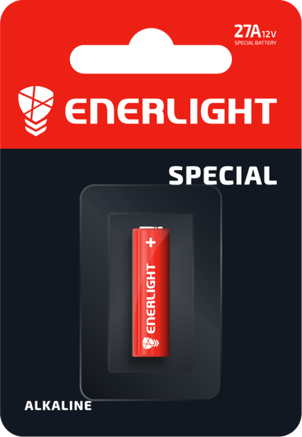 Батарейка таблетка ENERLIGHT Special Alkaline 27A 12V блістер 1 шт. - Фото 1 Батарейка таблетка ENERLIGHT Special Alkaline 27A 12V блістер 1 шт. - зображення 1