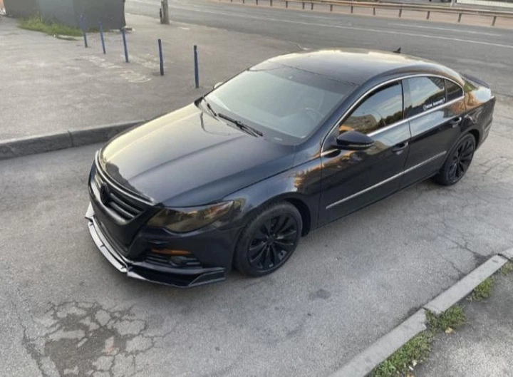 Пластикова губа на бампер Volkswagen Passat СС молдинг бампера спідниця чорний. - зображення 9