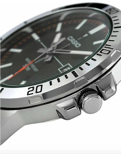 Мужские часы Casio MTP-VD01D-3B зеленые 50 м - изображение 7
