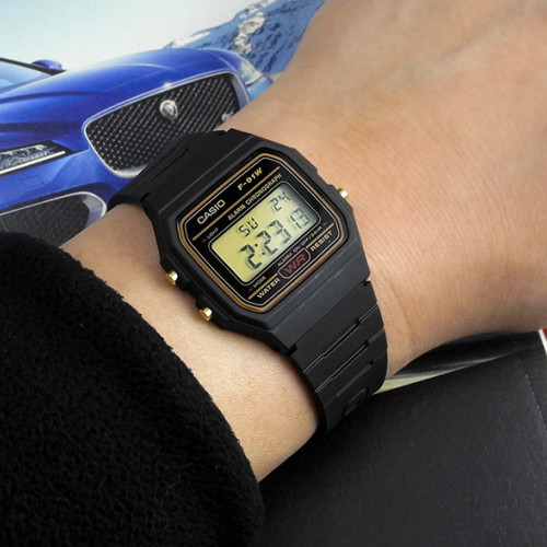 Наручний електронний годинник Casio F-91WG-9Q чорний - зображення 4