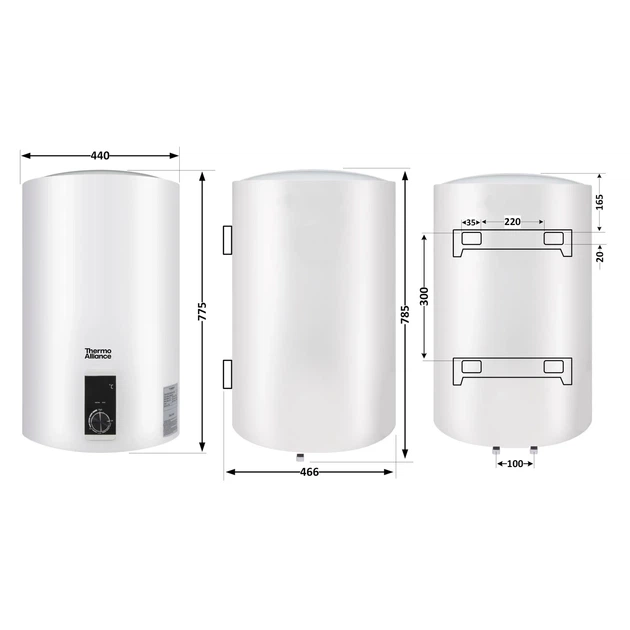 Водонагреватель электрический Thermo Alliance 80 л вертикальный, сухой ТЭН 2,0 кВт D80V20J3(D)K - изображение 2