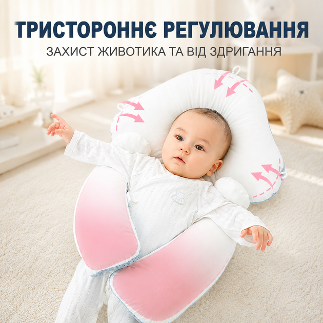 Ортопедическая подушка для новорожденных двусторонняя подушка с поддержкой головы и шеи - Фото 4 Ортопедическая подушка для новорожденных двусторонняя подушка с поддержкой головы и шеи - изображение 4
