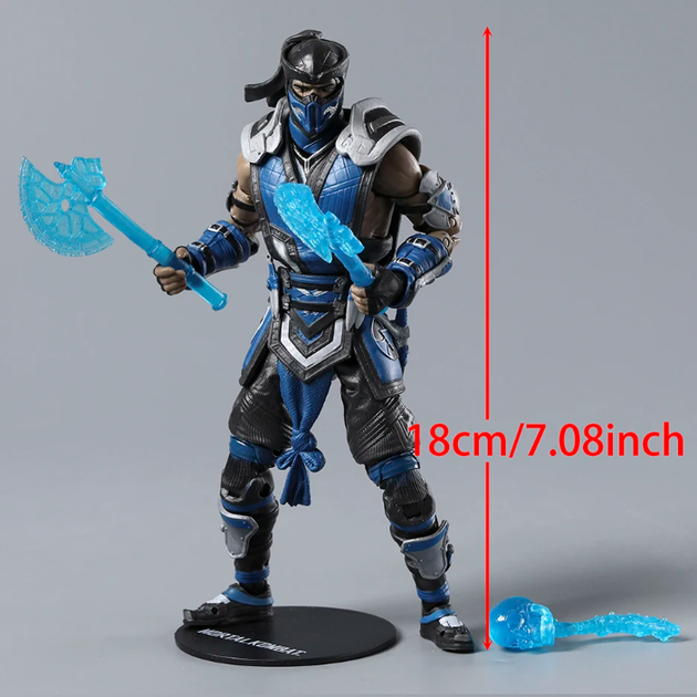 Коллекционная фигурка Mortal Kombat Sub-Zero / Саб-Зиро – экшн-фигура 18 см с аксессуарами, ледяными топорами и подставкой / Action Figure MK / подарок фанатам игры Mortal Kombat - Фото 2 Коллекционная фигурка Mortal Kombat Sub-Zero / Саб-Зиро – экшн-фигура 18 см с аксессуарами, ледяными топорами и подставкой / Action Figure MK / подарок фанатам игры Mortal Kombat - изображение 2