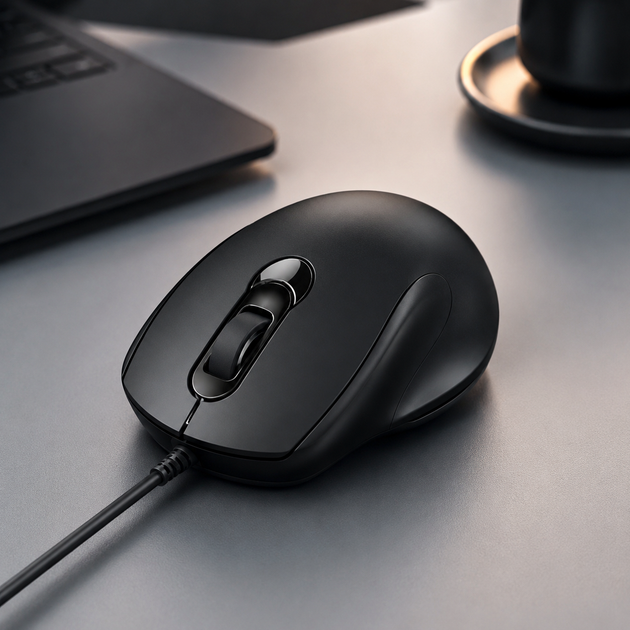 USB Мышь TWolf V2 проводная с горизонтальной прокруткой 1600 DPI для настольных ПК черная - Фото 5 USB Мышь TWolf V2 проводная с горизонтальной прокруткой 1600 DPI для настольных ПК черная - изображение 5