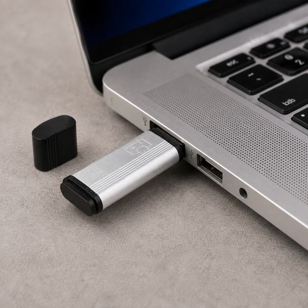 USB флешка T&G Vega 121 8Гб с защитным колпачком прочный корпус пластик металл серый - изображение 4