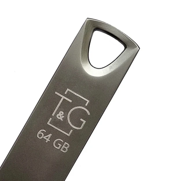 USB флешка 64 ГБ металл черный для хранения данных модель Metal 117 - изображение 3