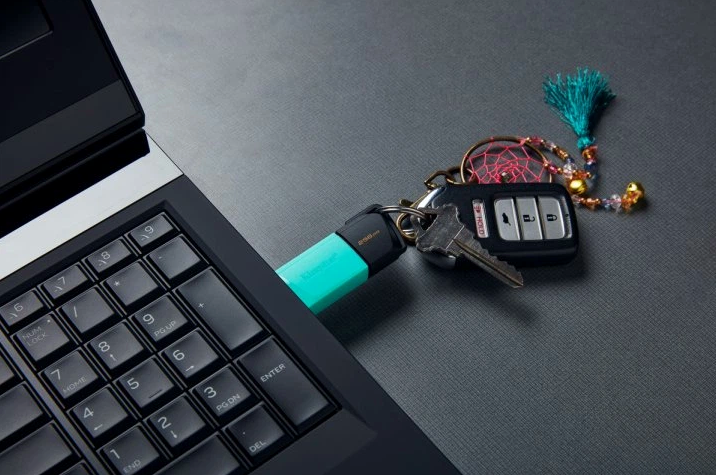 USB флешка Kingston DT Exodia M 64GB 3.2 Gen 1 компактная ударостойкая черный синий - изображение 9
