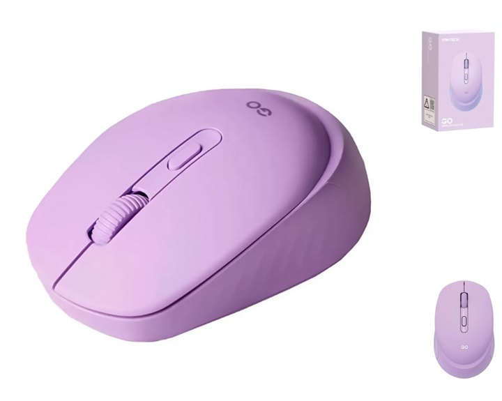 Беспроводная мышь Fantech GO W609 эргономичная с поддержкой DPI до 1600 для работы и игр фиолетовая - изображение 2