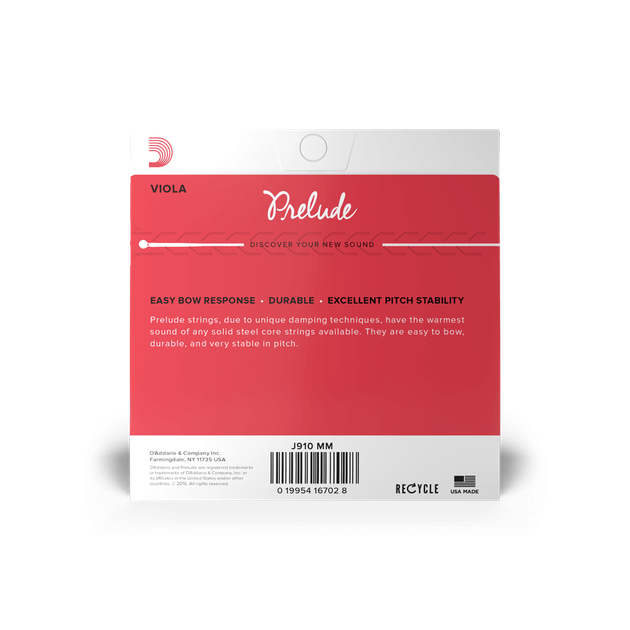 Струни для альта D'Addario PRELUDE VIOLA STRING SET Medium Scale Medium Tension - Фото 3 Струни для альта D'Addario PRELUDE VIOLA STRING SET Medium Scale Medium Tension - зображення 3