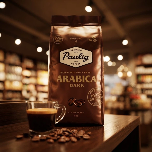 Кава в зернах Paulig Arabica Dark 1 кг зернова 100% арабіка темного обсмаження міцна насичена шоколадна горіхова карамельна для еспресо кавомашини - зображення 7