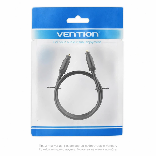 Оптический аудиокабель Vention 1,5 м TOSLINK звук 5.1 черный (BAEBG) - Фото 6 Оптический аудиокабель Vention 1,5 м TOSLINK звук 5.1 черный (BAEBG) - изображение 6