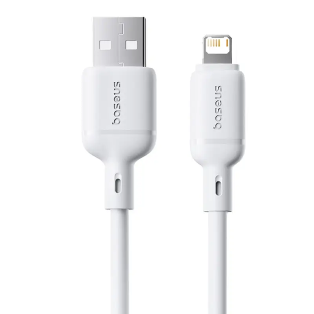 Кабель USB Baseus Silky Series Lightning 2.4A (P1037770) White 1m 76149 - Фото 1 Кабель USB Baseus Silky Series Lightning 2.4A (P1037770) White 1m 76149 - зображення 1