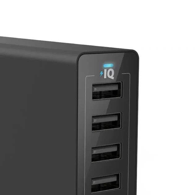 Сетевое зарядное устройство Anker PowerPort 6 60W 6-port V3 - Фото 2 Сетевое зарядное устройство Anker PowerPort 6 60W 6-port V3 - изображение 2